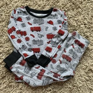 Fire Truck Long Sleeve PJ Set